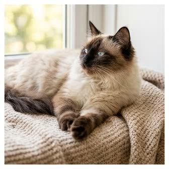 A Balinese resting in a cozy indoor setting