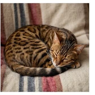 A Bengal in a characteristic pose