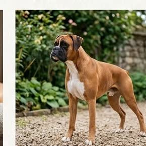 A Boxer in a characteristic pose