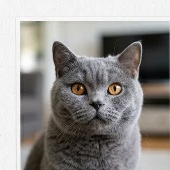 Close-up portrait of a British Shorthair