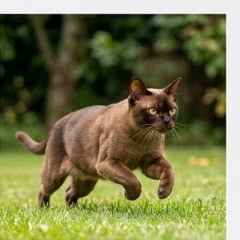 A Burmese running or playing outdoors