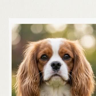 Close-up portrait of a Cavalier King Charles Spaniel