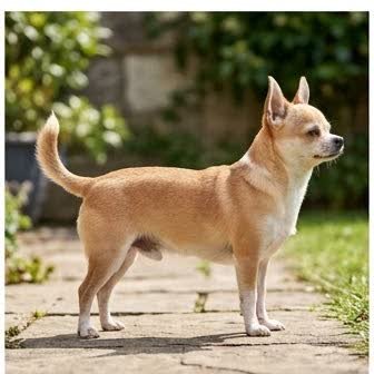 A Chihuahua standing outdoors