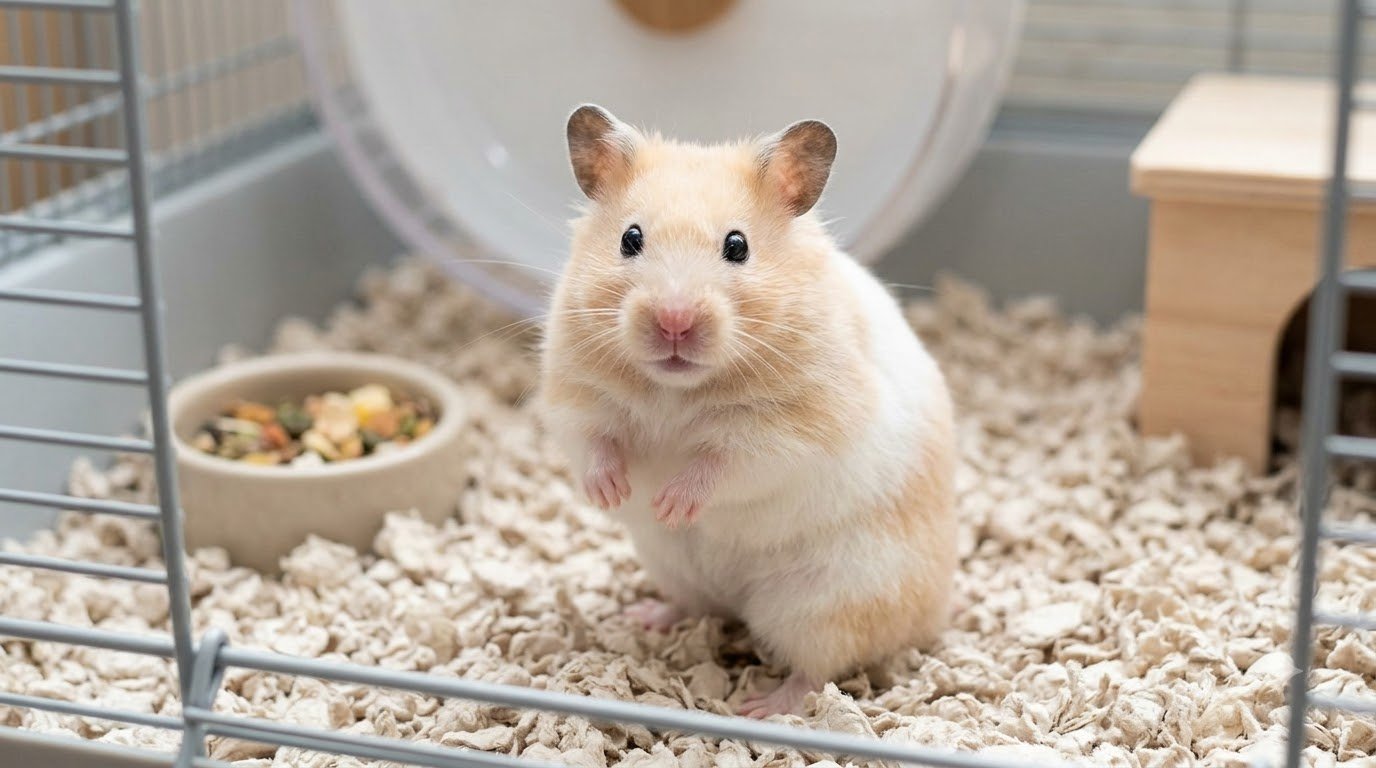 A hamster showing signs associated with wet tail