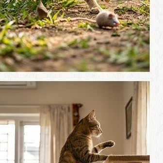 An Indian Desi Cat in a characteristic pose